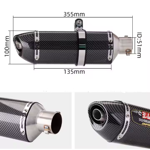 Yoshimura Exhaust R77 Slip On Carbon Fiber | Honda CBR500 R27 TMX530 C650GT PCX 125 150