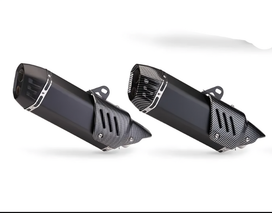 Kawasaki Slip on Exhaust Black Carbon Tip | NINJA400 R6 MT09 Z900 Z750 CBR400R XJ6 450SR MT03
